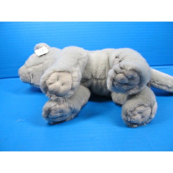 Demdaco Nat Jules Gray Tabby Cat Large Stuffed Animal Plush 13" Realisitic - Picture 7 of 10